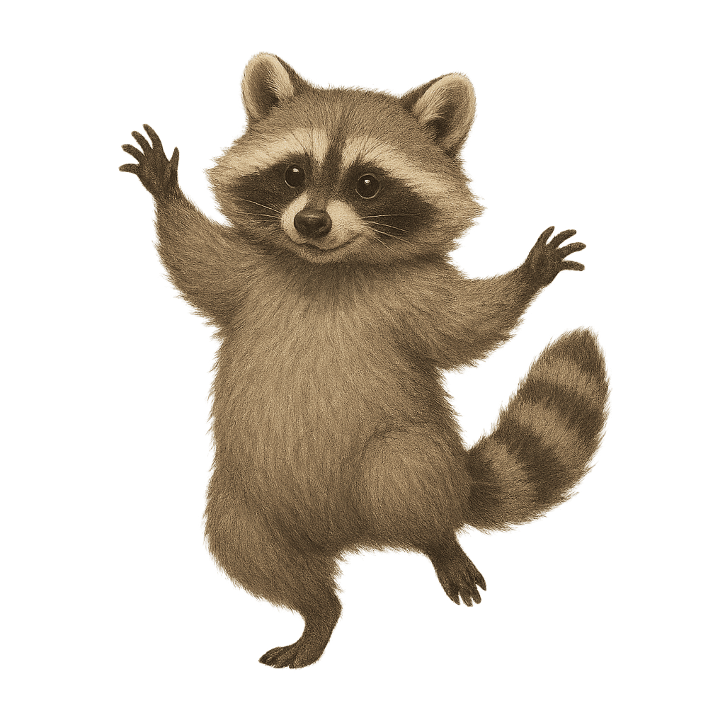 Tanzender Waschbär